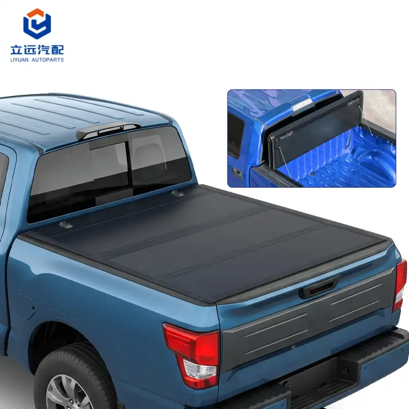 Low Profile Hard Quad-Fold Tonneau သည် Nissan Pickup Truck များအတွက် ဦးစားပေး အဆင့်မြှင့်တင်မှု ဖြစ်လာရခြင်း အကြောင်းရင်း။