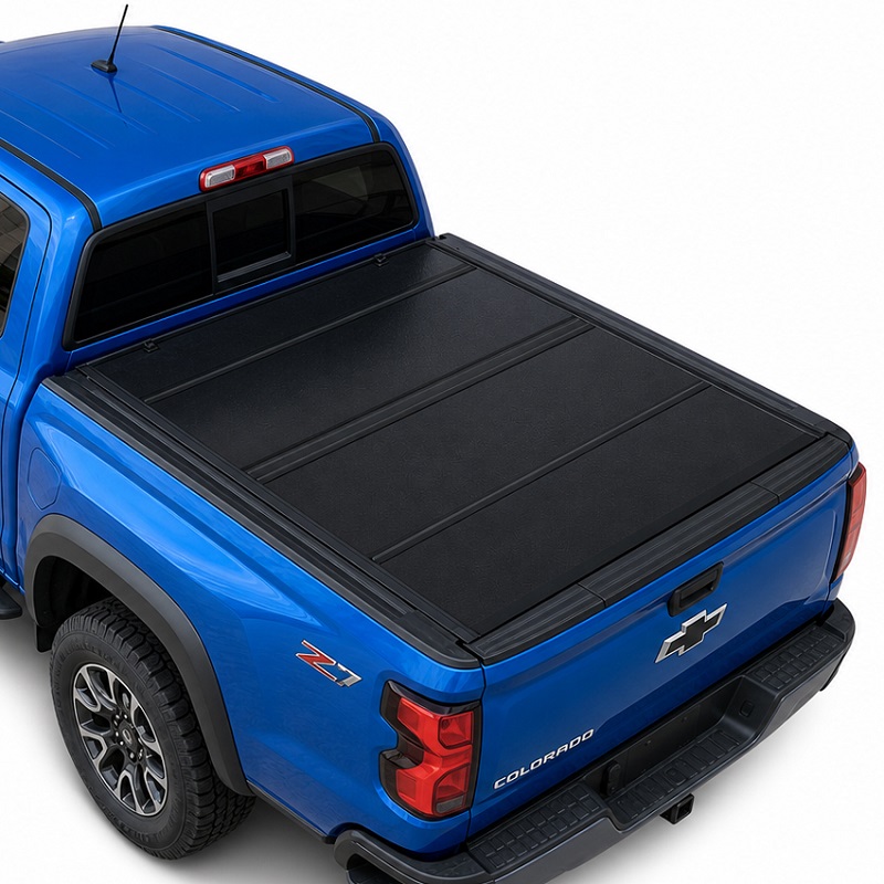 Chevy Colorado အတွက် Low Profile Hard Quad-Fold Tonneau အဖုံး
