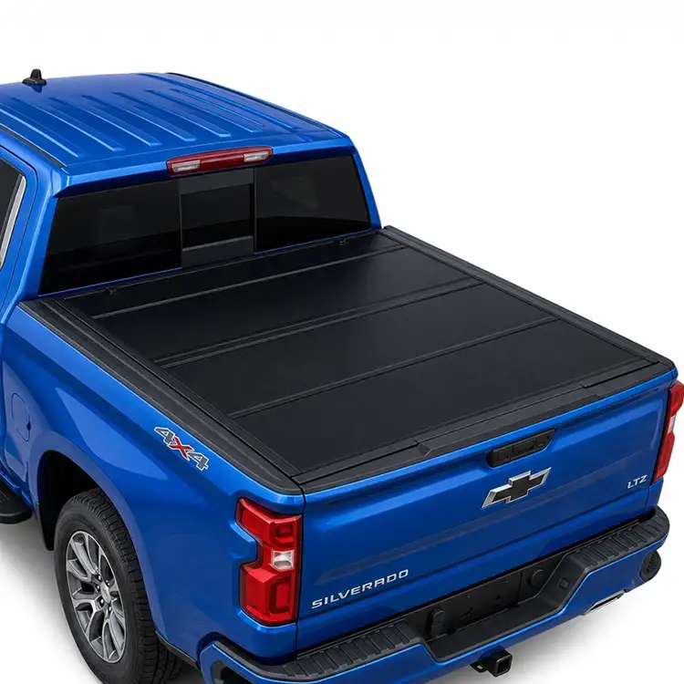 Chewy Silverado အတွက် Low Profile Hard Quad-Fold Tonneau အဖုံး