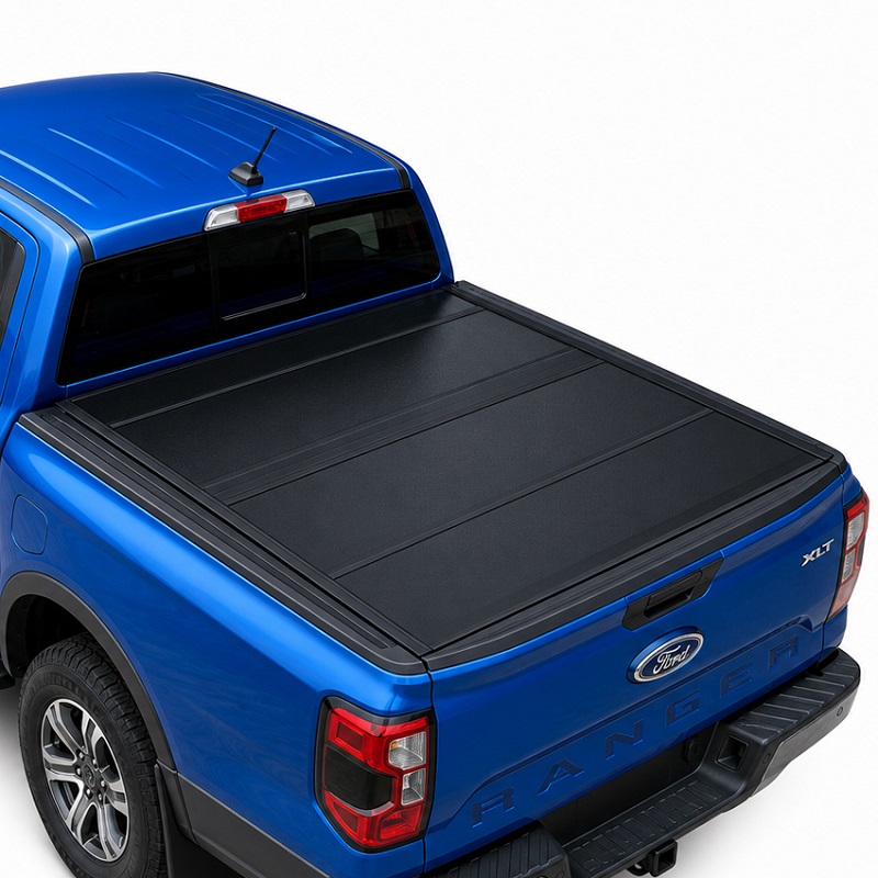Ford Ranger အတွက် Low Profile Hard Quad-Fold Tonneau အဖုံး